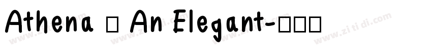 Athena – An Elegant字体转换